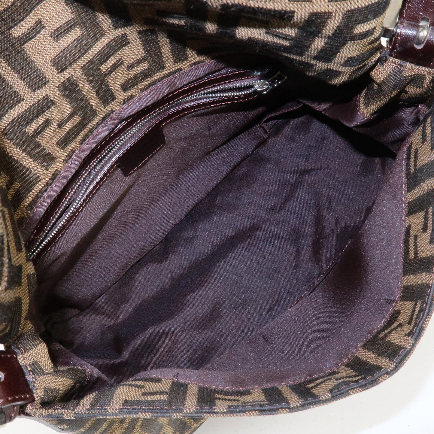 FENDI Zucca Mamma Baguette Vinyl Leather Shoulder Bag 26325  d