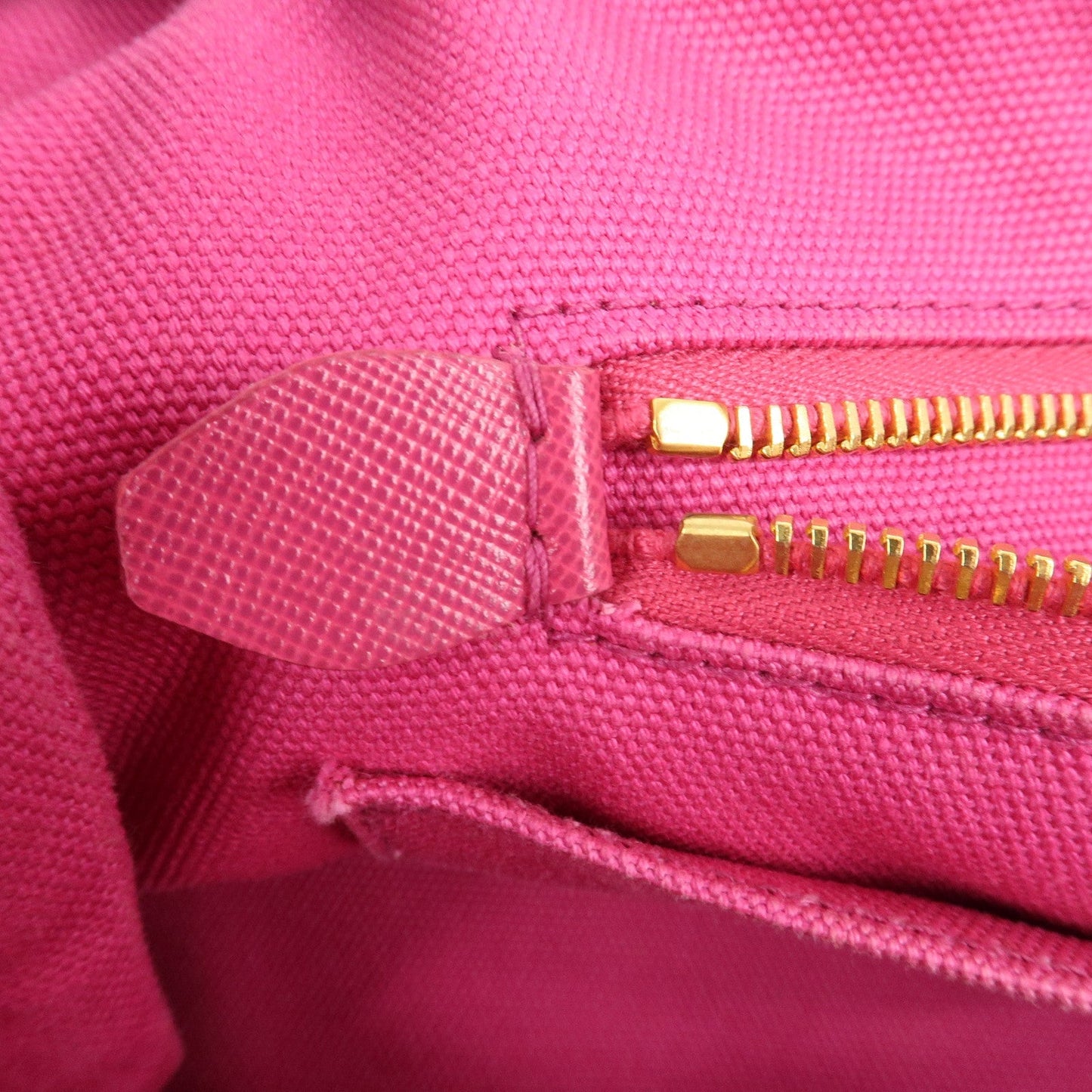 PRADA Canapa Canvas Tote Bag Limited Edition Pink Orange B1877I  d