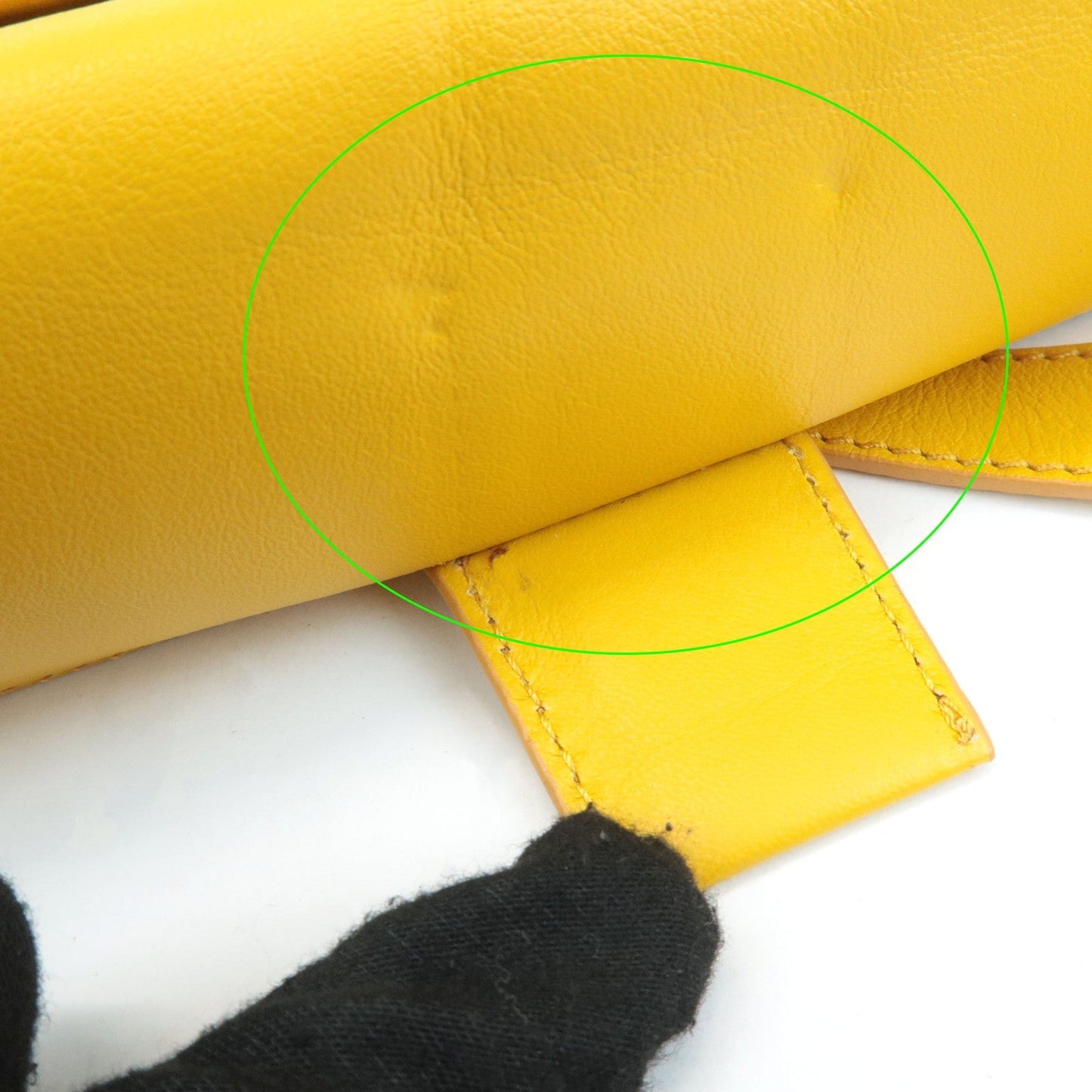 FENDI Zucchino Canvas Leather Shoulder Bag BrownYellow 8BT175  d