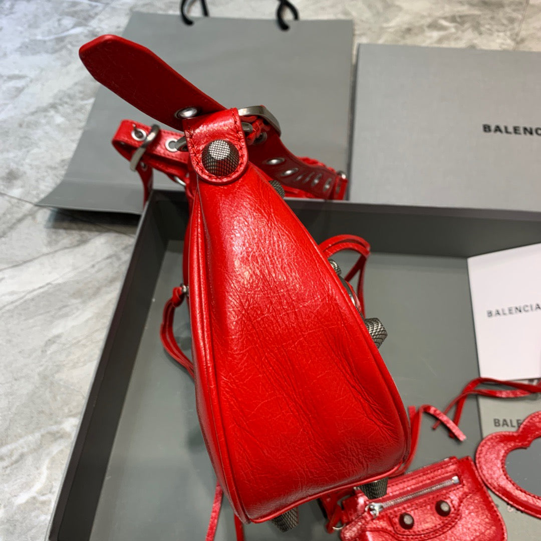 Top Quality Le Cagole XS Shoulder Bag In Red, For Women,  Bags 13in/33cm
