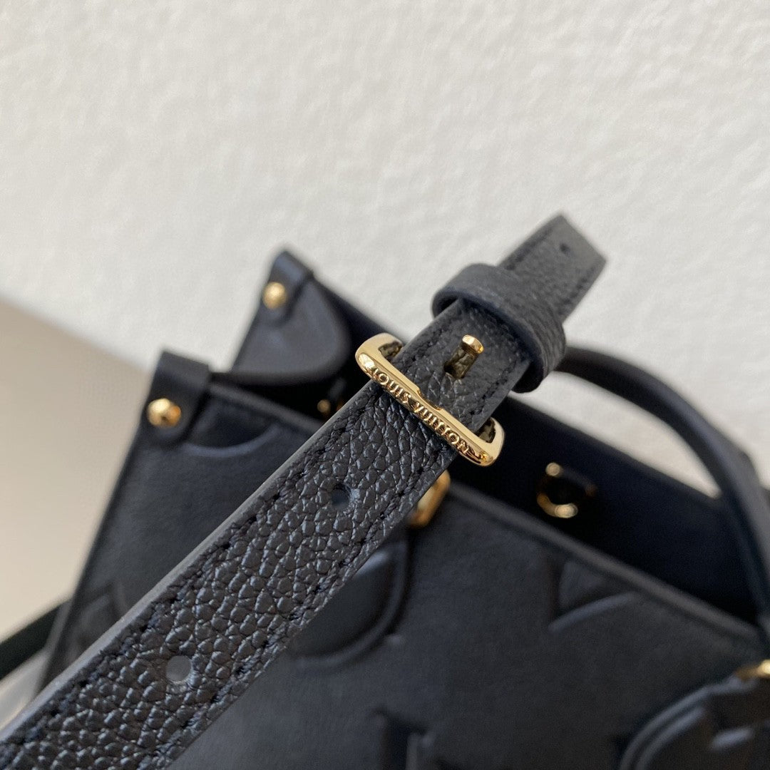 Top Quality On The Go PM Bag Monogram Empreinte 9.8in/25cm Black Top Quality M45653