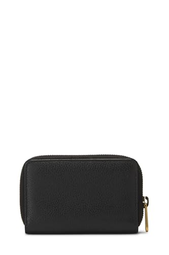 Gucci, Black Leather Logo Compact Wallet, Black