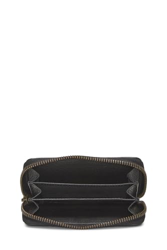 Gucci, Black Leather Logo Compact Wallet, Black