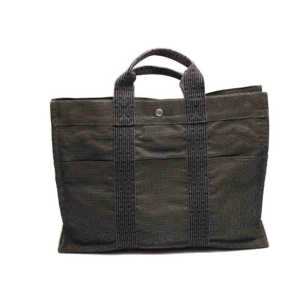 HERMES Tote Bag canvas gray MM Her Line unisex(Unisex)  d