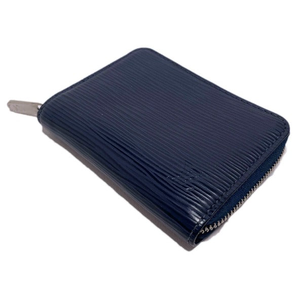 LOUIS VUITTON Coin case M60438 Epi Leather Navy blue Zip around purse Epi mens  d