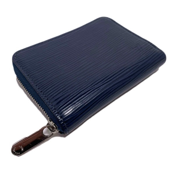 LOUIS VUITTON Coin case M60438 Epi Leather Navy blue Zip around purse Epi mens  d