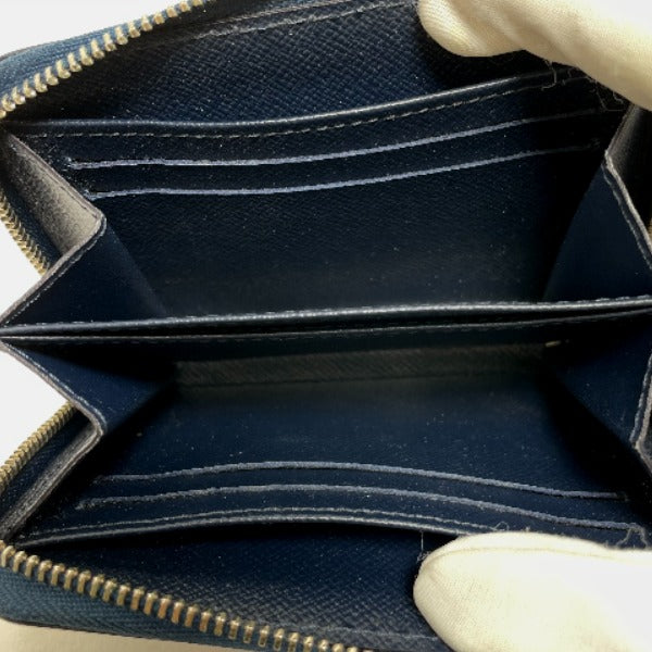 LOUIS VUITTON Coin case M60438 Epi Leather Navy blue Zip around purse Epi mens  d