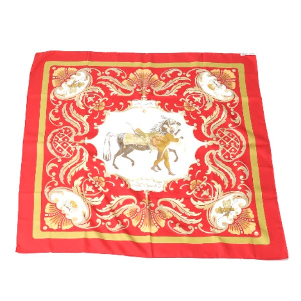 HERMES scarf silk yellow SPRINGS scarf Carre90 Women  d