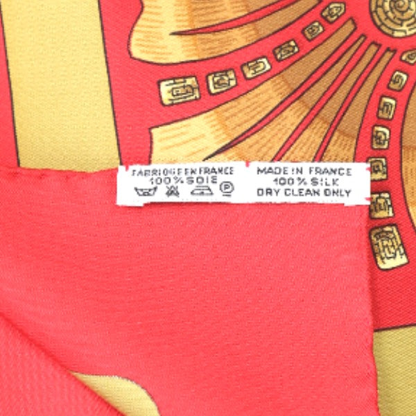 HERMES scarf silk yellow SPRINGS scarf Carre90 Women  d