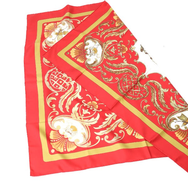 HERMES scarf silk yellow SPRINGS scarf Carre90 Women  d
