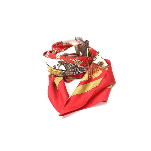 HERMES scarf silk yellow SPRINGS scarf Carre90 Women  d