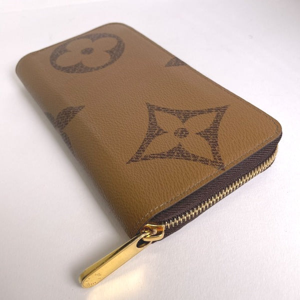 LOUIS VUITTON Long Wallet Purse M69353 Monogram canvas Brown monogram giant reverse Zippy wallet unisex(Unisex)