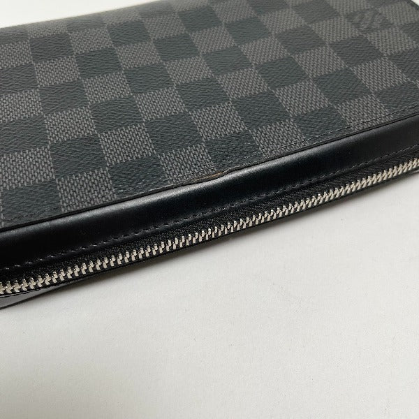 LOUIS VUITTON business bag N41503 Damier Grafitto Canvas Graphite Long Wallet Purse Damier Grafitte Zippy XL mens  d