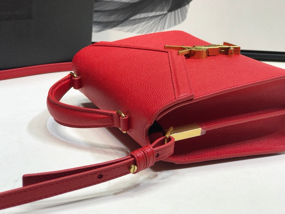 YSSL Cassandra Medium Top Handle Bag Red For Women 9in/24.5cm YSL  