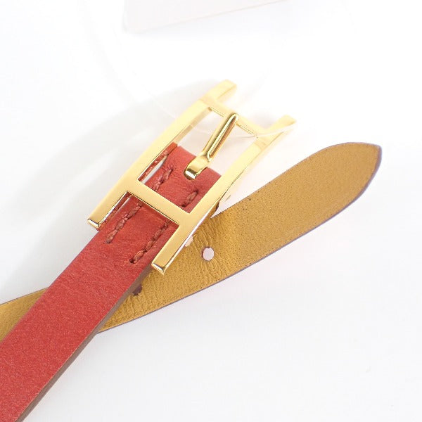 HERMES bracelet Calfskin leather Sanguine Beapi de Bourtour Taderakto Sanguine Women  d