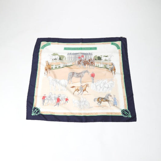 HERMES scarf silk Navy LES HARAS NATIONAUX Carre90 Carre90 Women  d