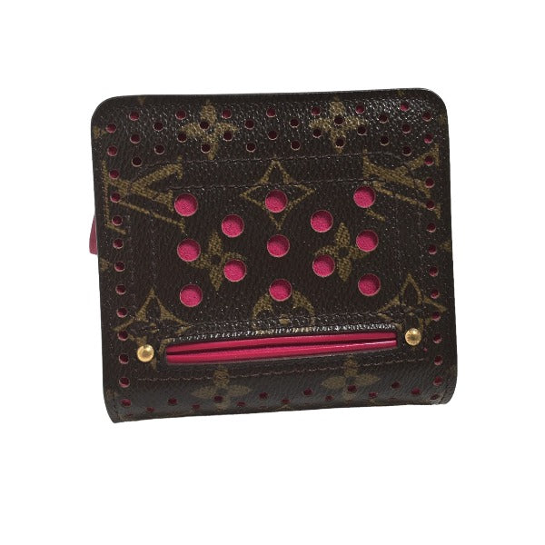 LOUIS VUITTON Bifold Wallet M95188 Monogram Perfo Fuchsia Zip Around Monogram Perfo Two fold wallet Women  d