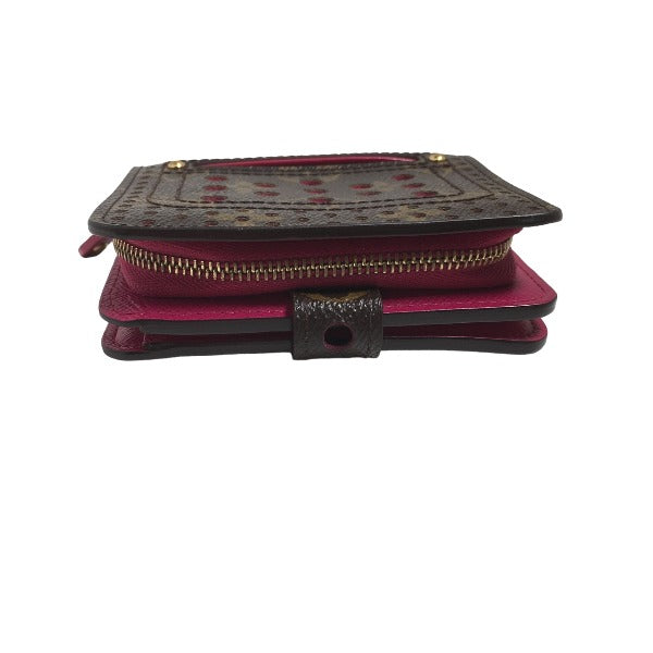 LOUIS VUITTON Bifold Wallet M95188 Monogram Perfo Fuchsia Zip Around Monogram Perfo Two fold wallet Women  d