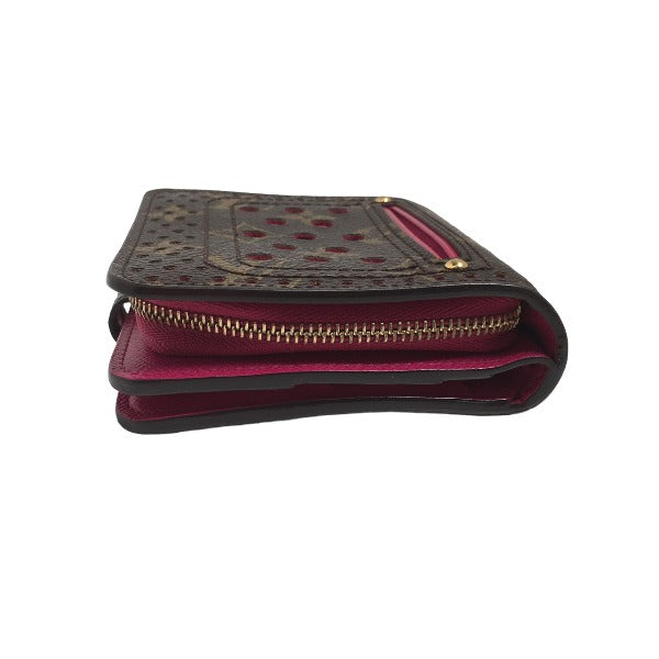 LOUIS VUITTON Bifold Wallet M95188 Monogram Perfo Fuchsia Zip Around Monogram Perfo Two fold wallet Women  d