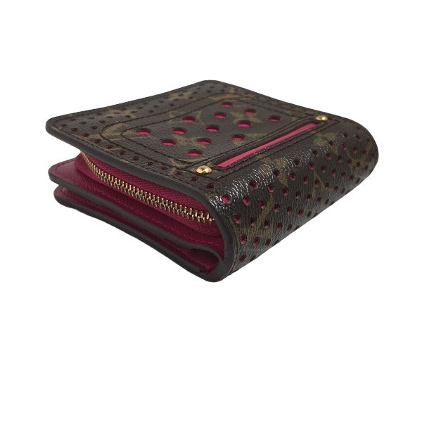 LOUIS VUITTON Bifold Wallet M95188 Monogram Perfo Fuchsia Zip Around Monogram Perfo Two fold wallet Women  d