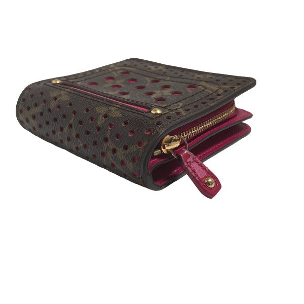 LOUIS VUITTON Bifold Wallet M95188 Monogram Perfo Fuchsia Zip Around Monogram Perfo Two fold wallet Women  d