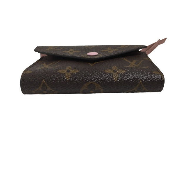 LOUIS VUITTON Coin case M62360 Monogram canvas Rose Valerie Coin purse with Card Case Monogram Portefeuille Victorine Women  d
