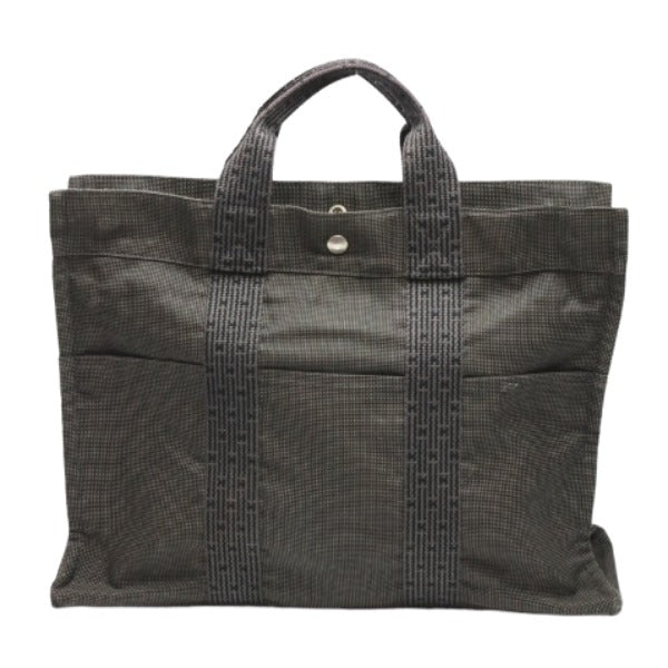 HERMES Tote Bag canvas gray Tote Bag Business bag Her LineTote MM unisex(Unisex)  d