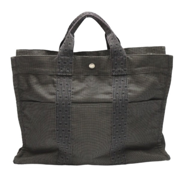 HERMES Tote Bag canvas gray Tote Bag Business bag Her LineTote MM unisex(Unisex)  d