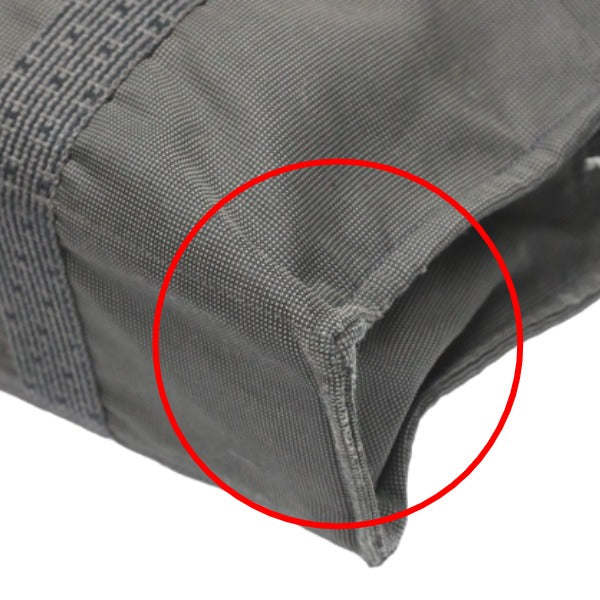 HERMES Tote Bag canvas gray Tote Bag Business bag Her LineTote MM unisex(Unisex)  d