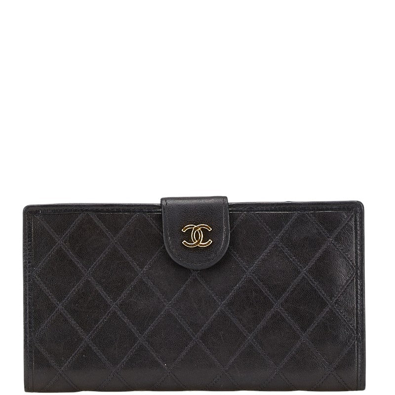 Chanel Bicolore Coco Mark Lambskin Long Wallet