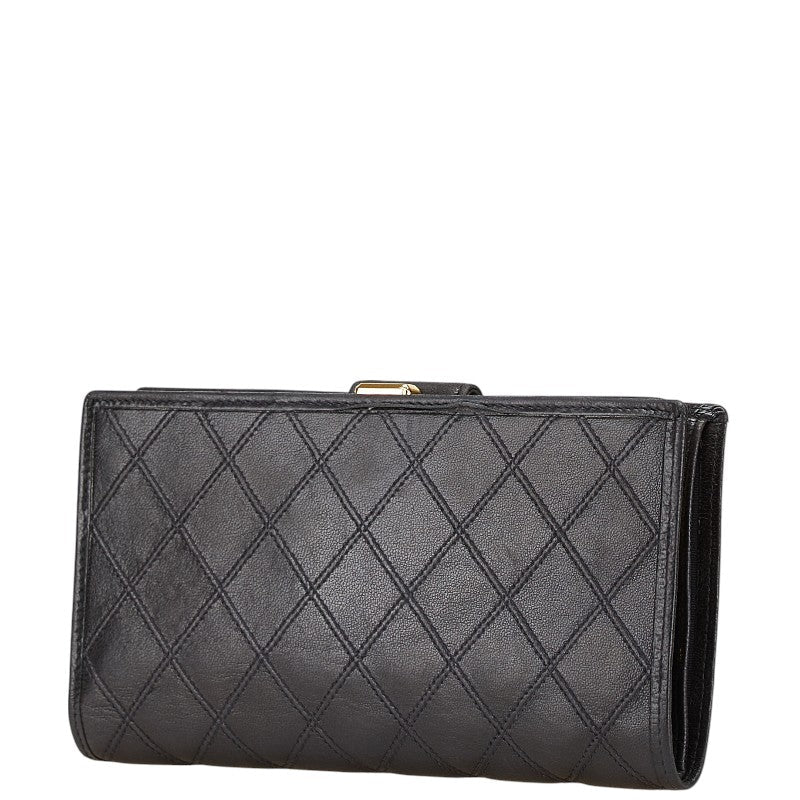 Chanel Bicolore Coco Mark Lambskin Long Wallet
