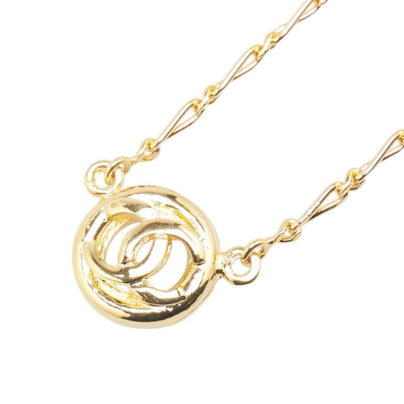 Chanel Coco Mark Round Circle Necklace