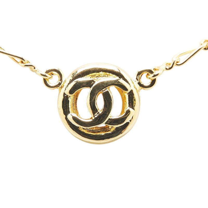 Chanel Coco Mark Round Circle Necklace