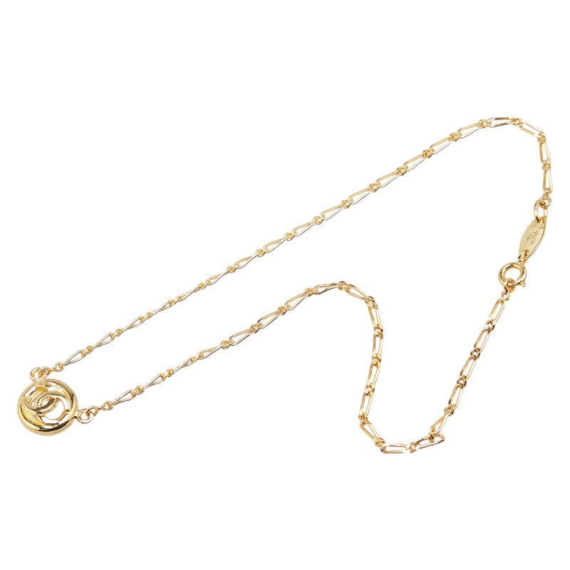 Chanel Coco Mark Round Circle Necklace