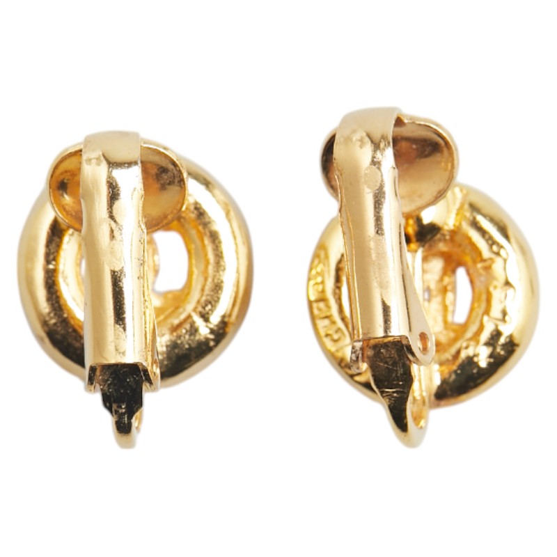 Chanel Coco Mark Round Earrings