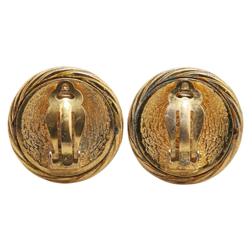 Chanel Coco Mark Round Earrings