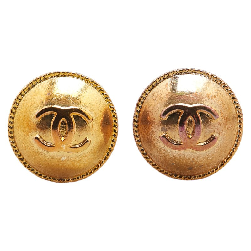 Chanel Coco Mark Round Earrings