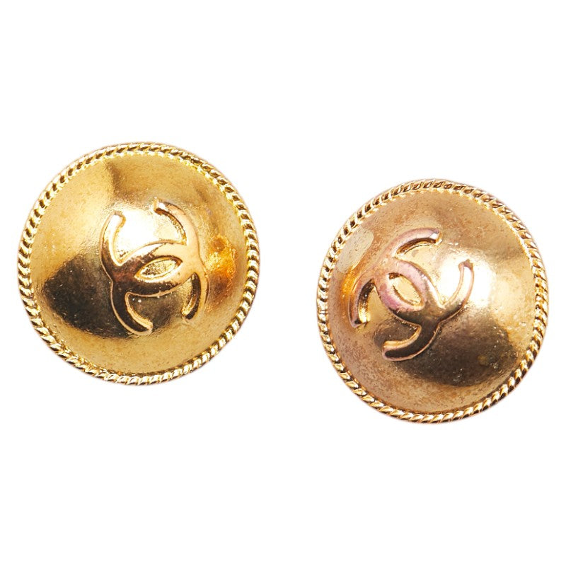 Chanel Coco Mark Round Earrings