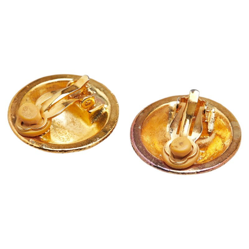Chanel Coco Mark Round Earrings