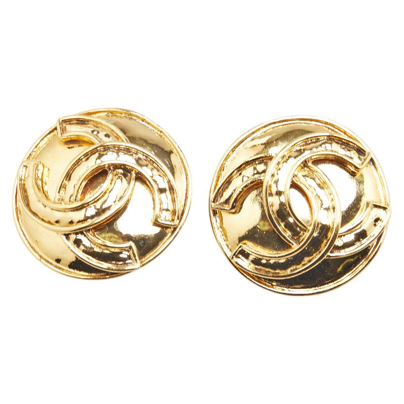 Chanel Coco Mark Round Earrings