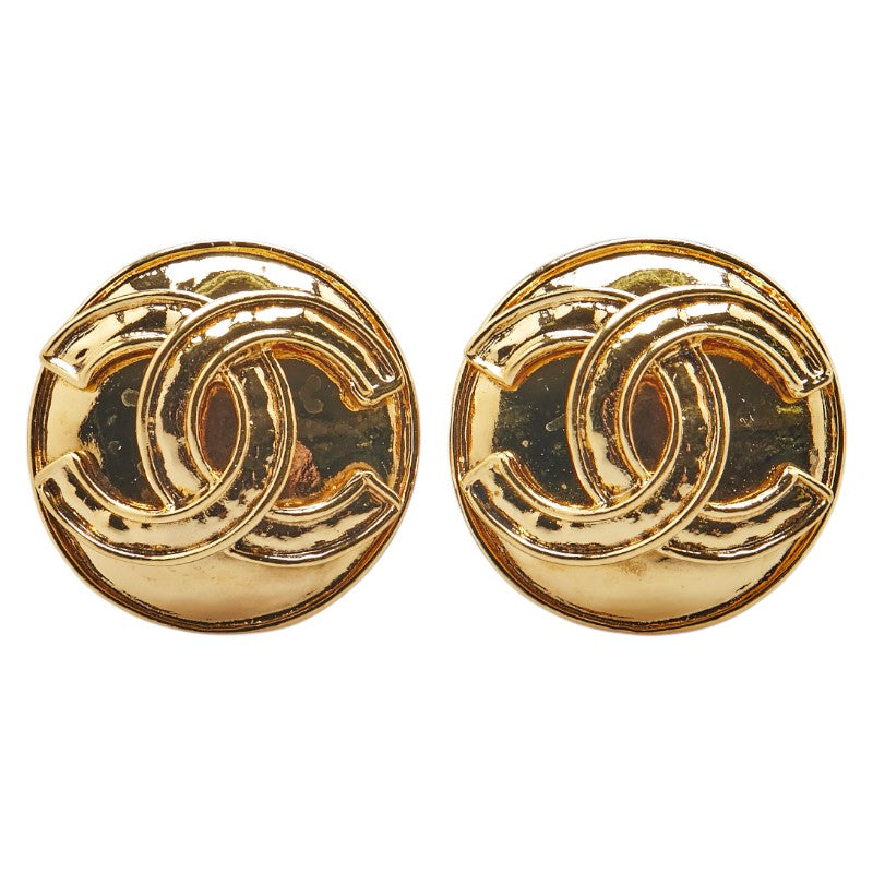 Chanel Coco Mark Round Earrings