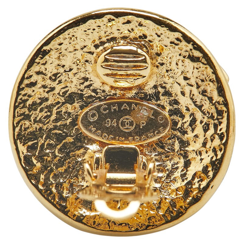 Chanel Coco Mark Round Earrings