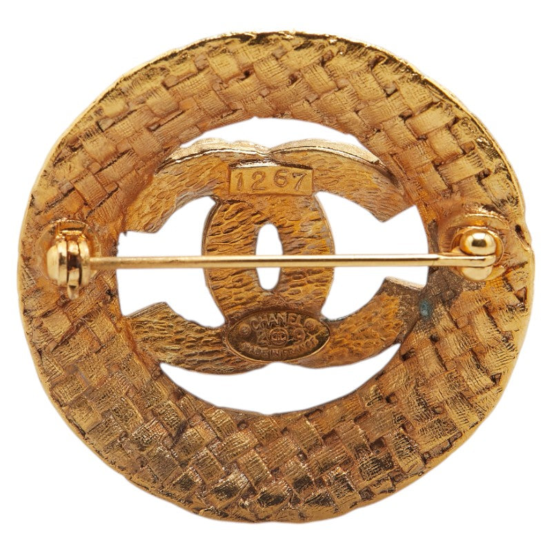 Chanel Coco Mark Round Brooch