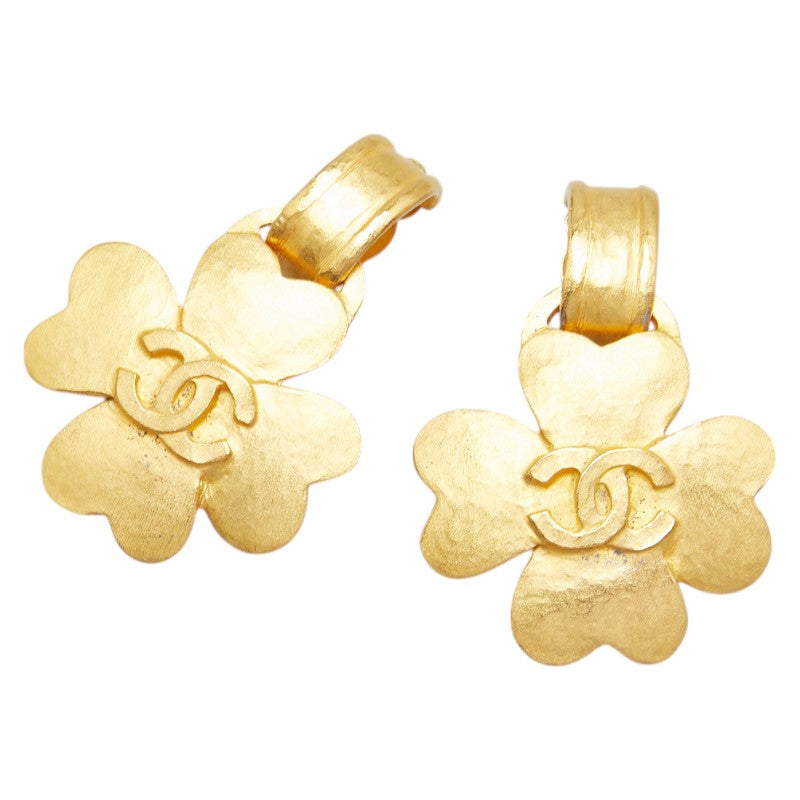 Chanel Coco Mark Clover Earrings