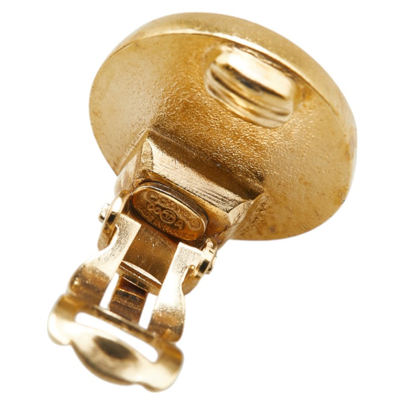 Chanel Coco Mark Round Earrings