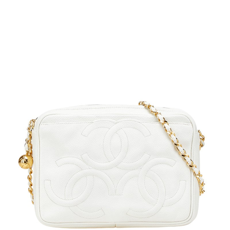 Chanel Triple Coco Mark Caviar Skin Shoulder Bag