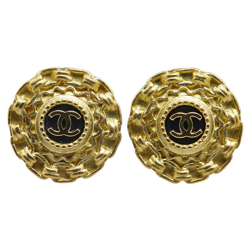Chanel Coco Mark Round Earrings