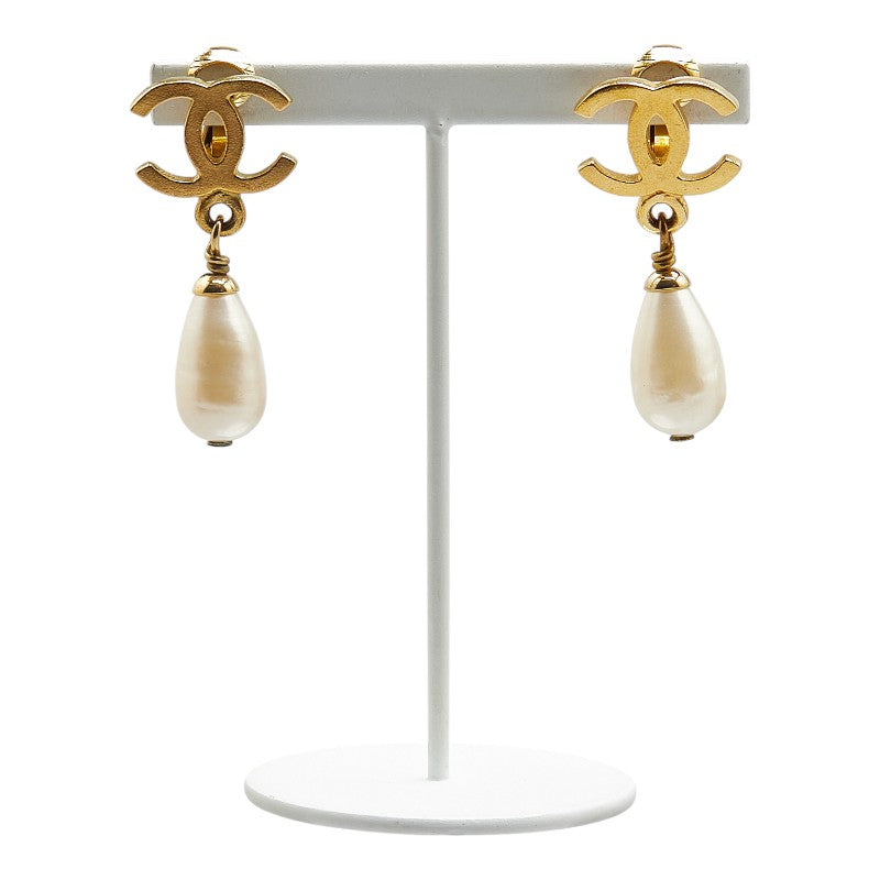 Chanel Coco Mark Teardrop Earrings
