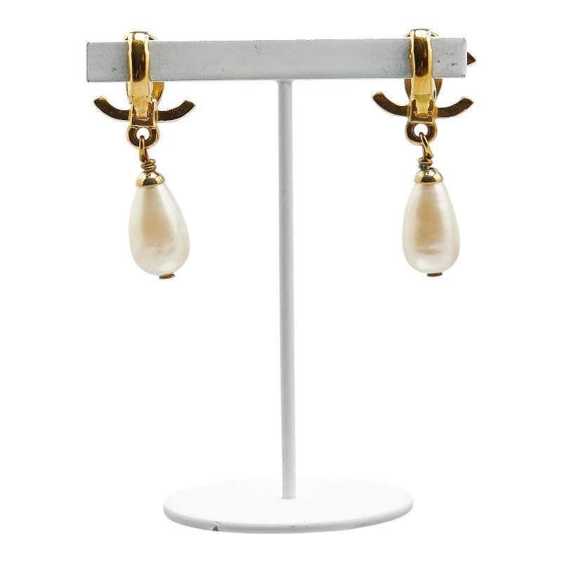 Chanel Coco Mark Teardrop Earrings