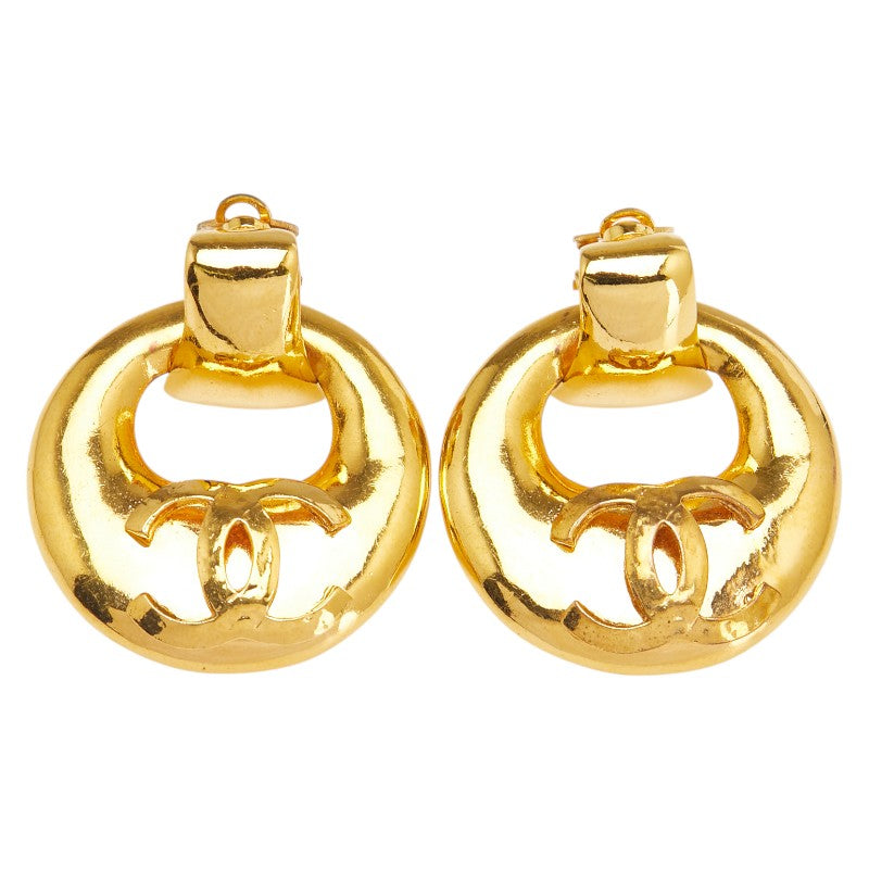 Chanel Coco Mark Round Swing Earrings